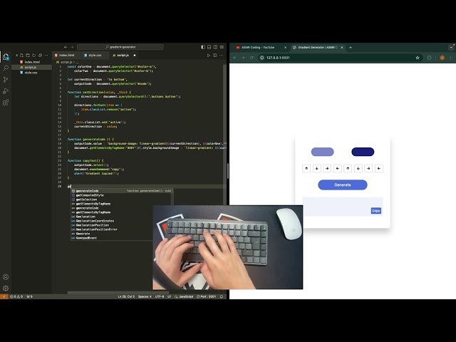 Gradient generator | Part 2 | ASMR Coding | No talking