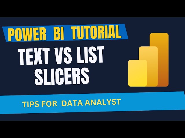 Power BI Tips for Data Analysts – Text vs List Slicers #PowerBI #PowerBITutorial #DataAnalyst