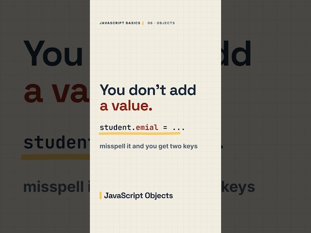Misspell a Key and JavaScript Just Makes a New One  #javascript #learntocode #programming