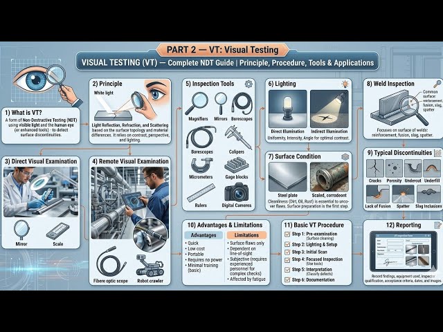 VISUAL TESTING (VT) PART 2 | Complete VT Inspection Guide | NDT Visual Inspection | Weld Inspection