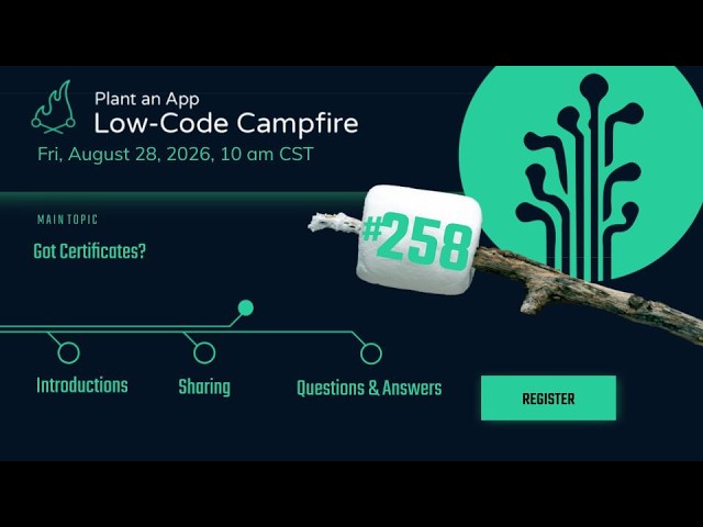 Got Certificates? | The Low-Code Campfire #258