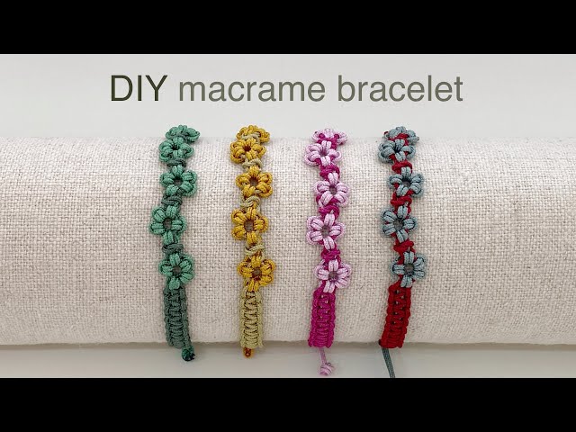 DIY | macrame flower friendship bracelet