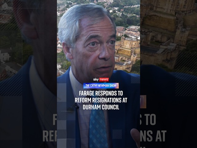 Farage responds to Reform resignations at Durham council