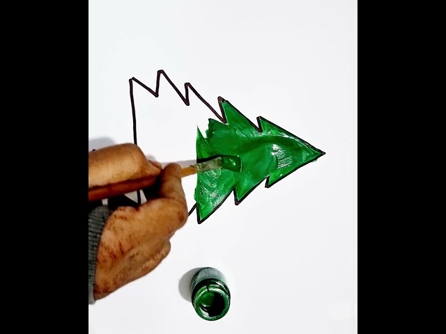 How to Draw Christmas Tree 🎄 #shorts