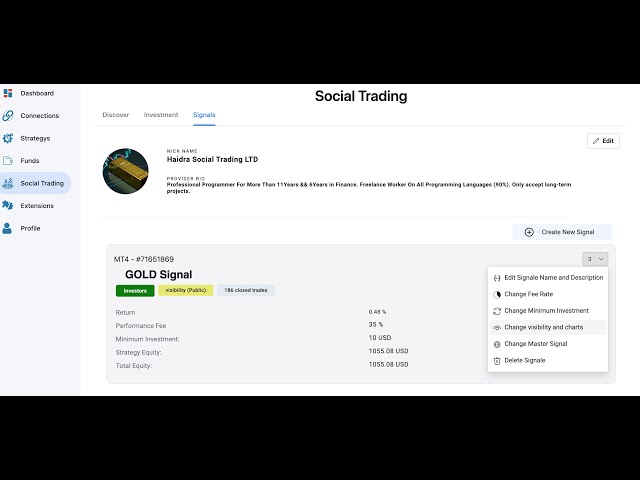 HFT8 Social Trader & Web-Based Copier