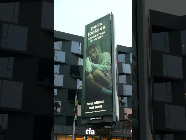 Paris Jackson Happiest Day of My Life Billboard Sunset Blvd Los Angeles California Sept 26, 2026