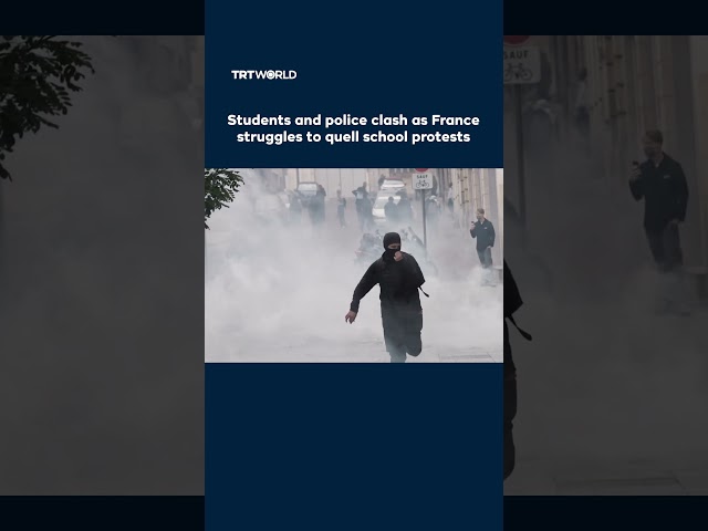 Students and police clash as France struggles to quell school protests