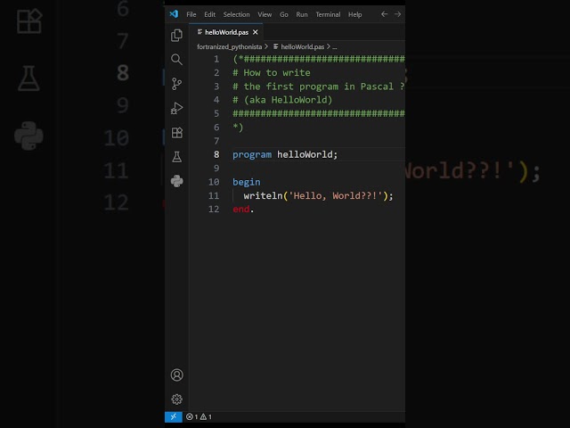 How to write the first program | Tutorial | Pascal for beginners | #pascal