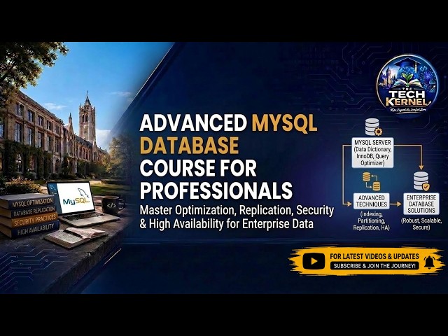 MySQL Advanced Tutorial | Query Optimization, Transactions, Security, Performance | The Tech Kernel
