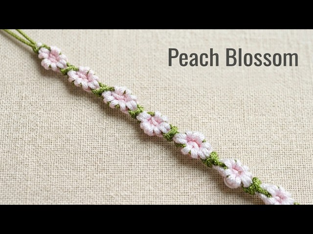 How to Make Pretty Peach Blossom Bracelet｜Easy Macrame for Beginners