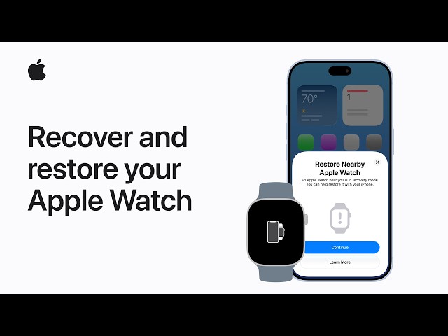 How to recover and restore your Apple Watch | Apple Support