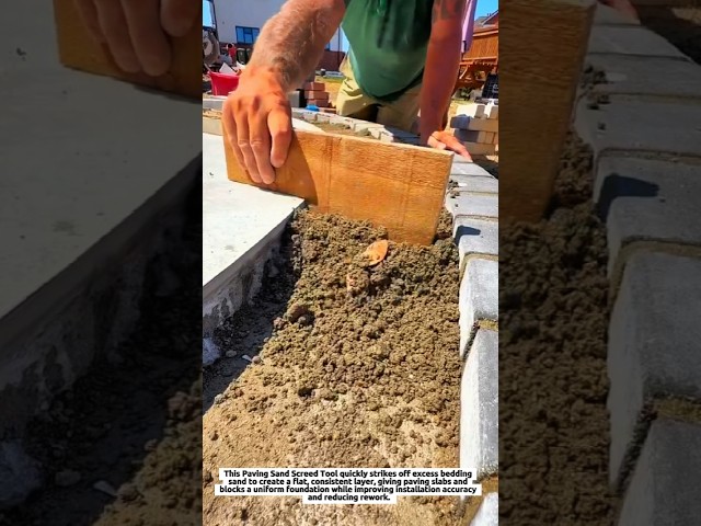 Paving Sand Screed Tool Levels Bedding Sand for Uniform Depth and Faster Paver Installation