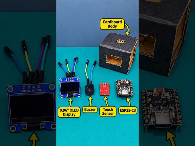 🤖📦 Make This Cardboard Desk Buddy!#shorts #arduinoproject