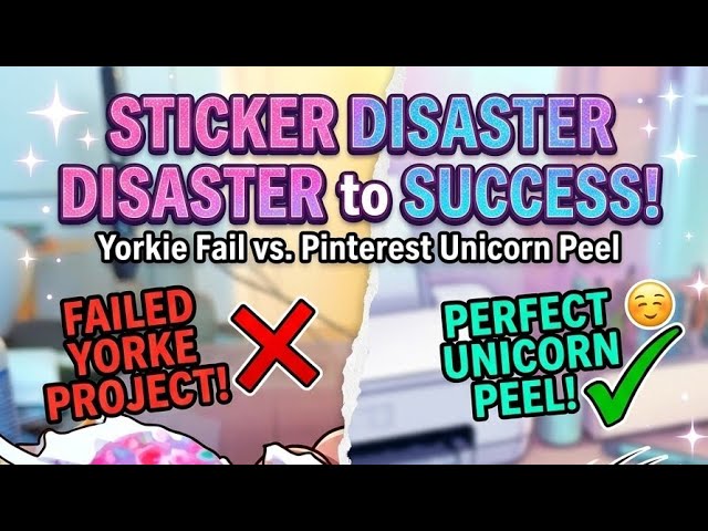 ​When Sticker Making Fails Yorkie Disaster to Perfect Pinterest Unicorns