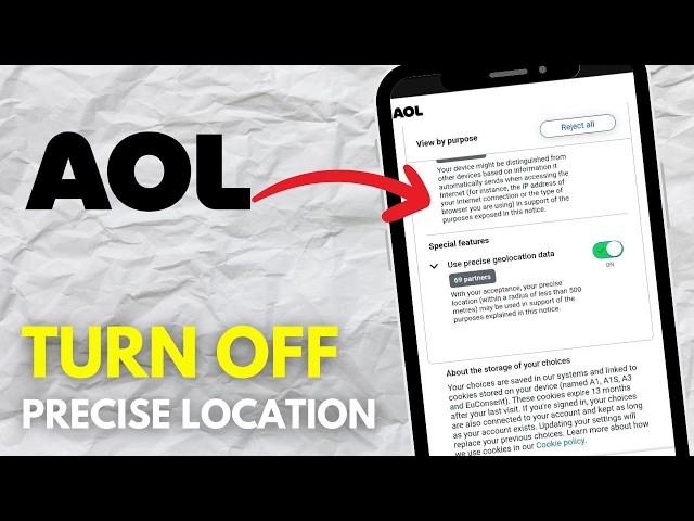 How To Turn Off Precise Location On AOL Mail (Full Guide)