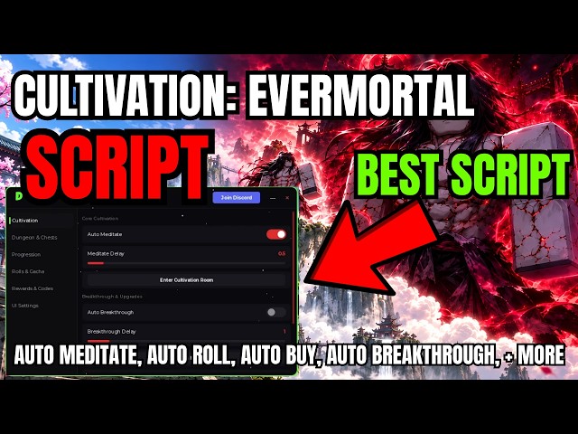 [ NEW ] Roblox Cultivation: Evermortal OP Script | Auto Meditate, Auto Roll/Spin, Auto Buy, + More