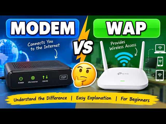 🔥 Networking Devices Explained | Modem & Wireless Access Point | Computer Networks