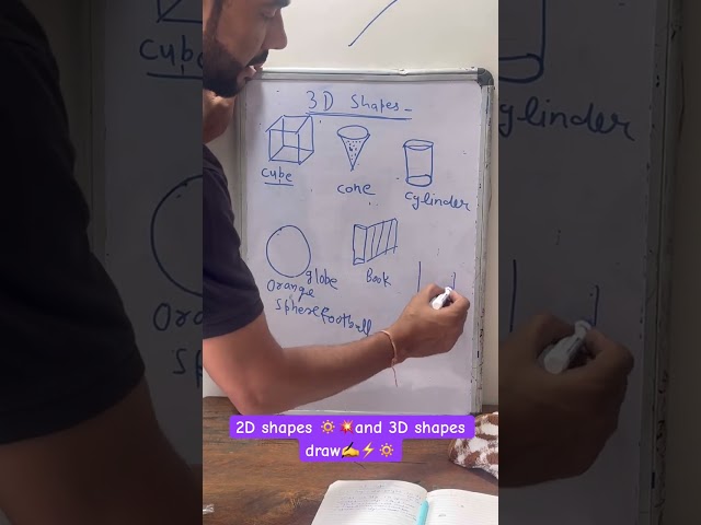 How To Draw 2D shapes and 3D shapes in very simple way ! Math Topic | shapes| Rectangle | square