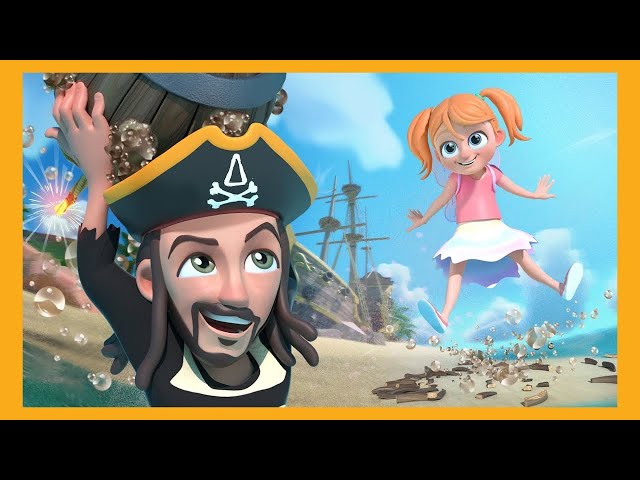 ISLA PIRATA la HISTORIETA!! ¡Es una batalla por el tesoro de la playa! con Pirate Dad vs Fairy Adley