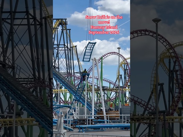 Snow Drift Being Taken Down At Fantasy Island Ahead Of Its Travels 🎢👀 #fantasyisland #shorts