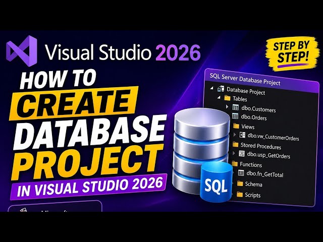 How to Create a Database Project in Visual Studio 2026 | Microsoft SQL Server