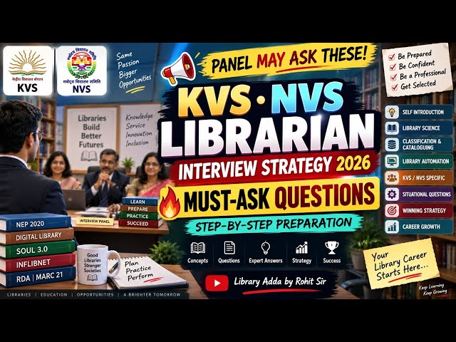 KVS NVS Librarian Interview 2026 | Complete Interview Strategy & Must-Ask Questions