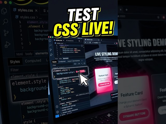 Test CSS Live Without Editing Your Code 🔥 #shorts