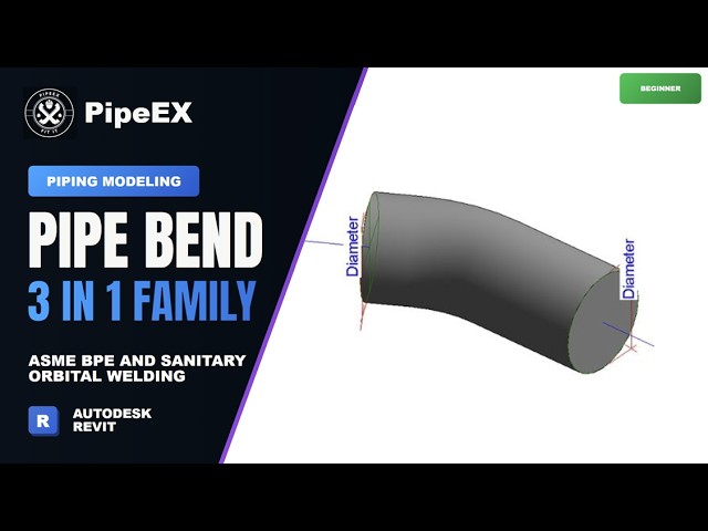 Revit MEP Tutorial: Create a Parametric Pipe Bend Family ASME BPE in Minutes (Beginner-Friendly!)