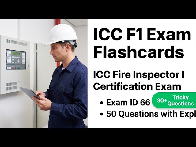 ICC Fire Inspector I Exam Flashcards: 50 Must Know Exam ID 66 Study Questions with Explanations 2026