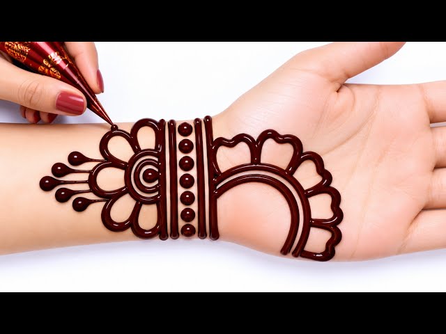 Very easy & beautiful front hand mehndi design | latest simple mehndi design | front hand new mehndi