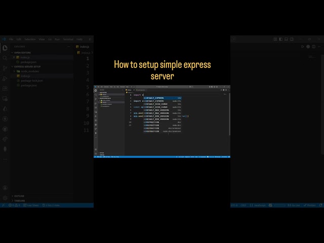 🚀 How to Setup a Simple Express.js Server #programming #webdevelopment #backend #nodejs #coding #js