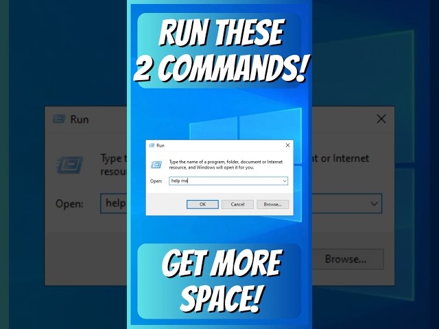 Run these 2 commands! #shorts #speedup #pc