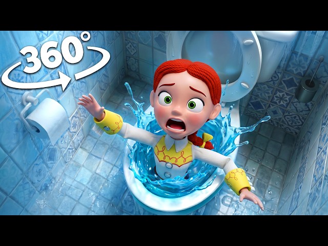 360° Toy Story 5- Jessie Flushed In The Toilet! |VR 8K