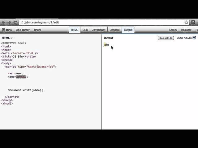 Learn Javascript 4 Tutorials   Variables