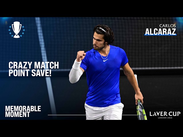 Carlos Alcaraz Saves Match Point Against Taylor Fritz! | Laver Cup 2026