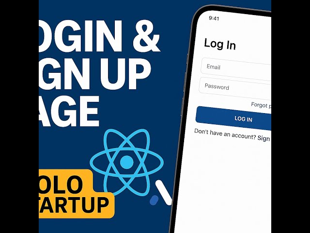 Login & Sign Up page react native(expo) Solo Startup coding_ part 2