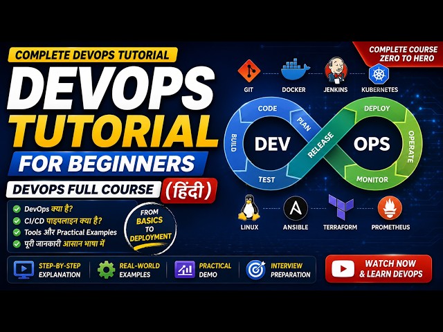 Devops Tutorial For Beginners : DevOps Tutorial - DevOps Full Course (Hindi)