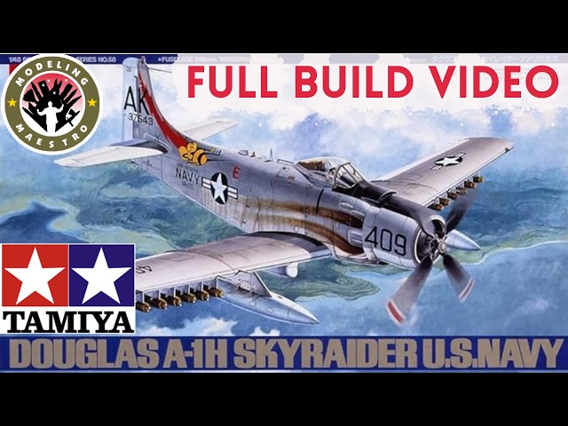 Tamiya 1/48 A-1H Skyraider Full Build & Review | Vietnam War Aircraft Model