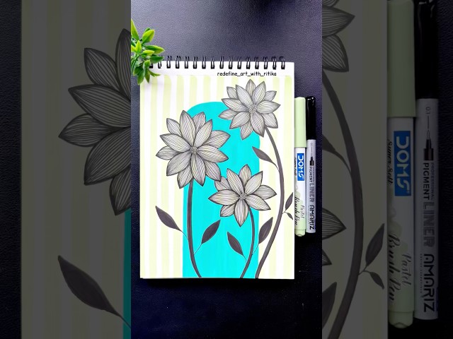 Easy Floral Doodle Tutorial 🌼✨ | Try This Simple Flower Drawing!