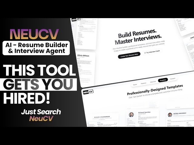 NeuCV: The AI Resume Builder & Interview Coach You NEED for 2025!
