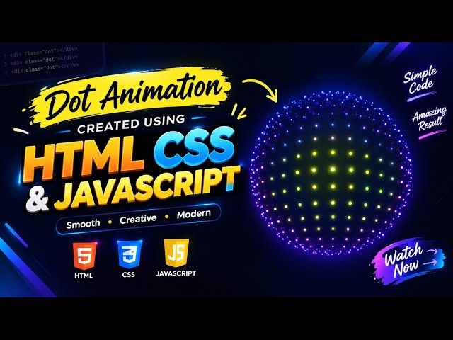 🤯 I Created This Dot Animation with HTML, CSS & JavaScript! 🔥