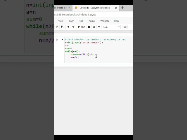 #check given number is armstrong or not.... #print #coding #program #python #code