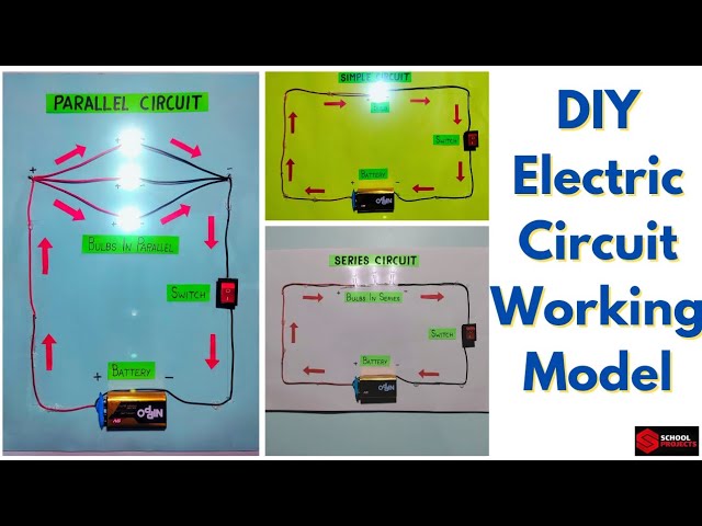 Working Model of Simple, Series and Parallel Electric Circuit For School Project / Science Project