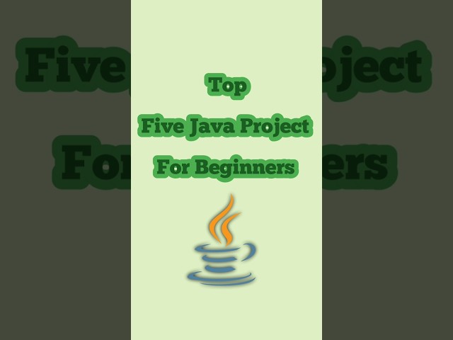 Top Five Java Project for Beginners 💡💡 #java #projectideas #javaprject