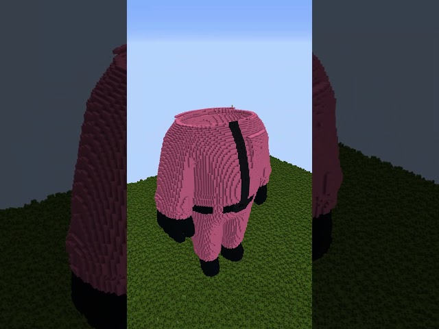 SQUID GAME SOLDIER BUILDING IN MINECRAFT #shorts  #squidgame  #minecraft