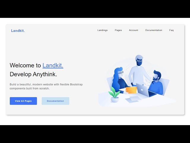 Landkit. designed page Using html and css | Top dezns | candycode