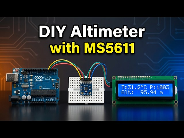 DIY Altimeter Using Arduino Uno, GY-63 MS5611 Sensor & LCD Display | Altitude, Temp & Pressure