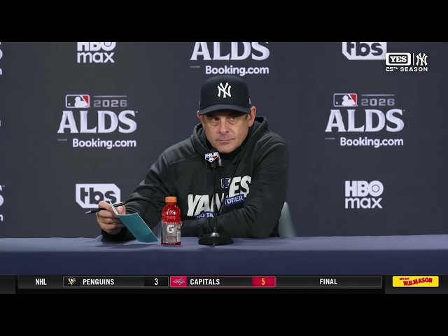 Aaron Boone meets the media after Yankees fall to Rays in ALDS