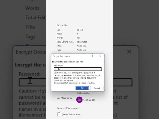 How to Protect a Word Document with a Password | Word Tips🔒