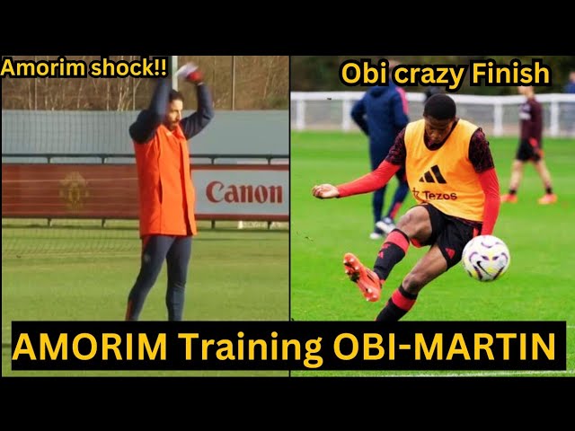 Ruben Amorim BRINGS Chido Obi-martin to Manchester United First team training,But look at his Skills